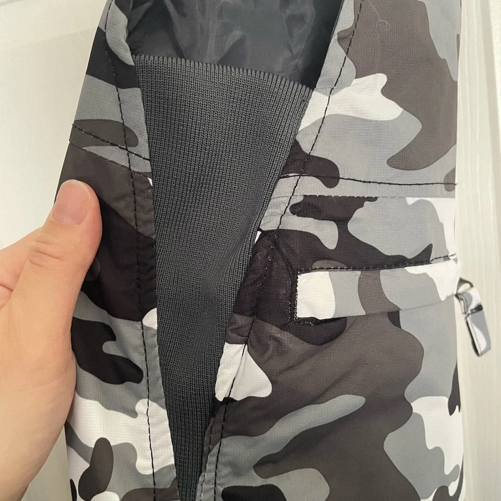 Arctix Kids Medium Camo Snow Bibs - Black & Gray EUC